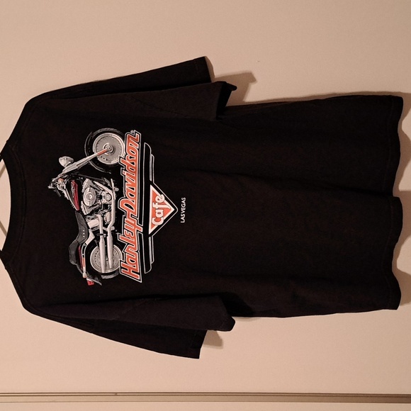 Harley-Davidson Black and Orange Winged Tee.  Size 2XL - Picture 6 of 6